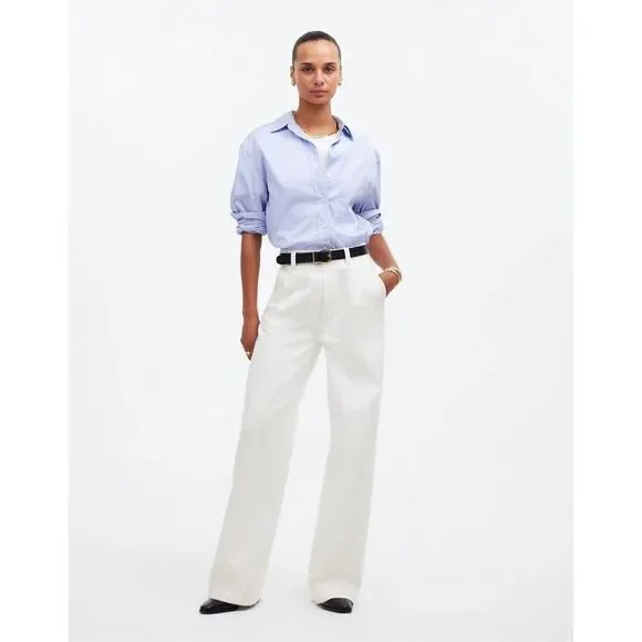 Madewell The Harlow Wide-Leg Jean: Airy Denim Edition Tile White Size 30 NWT - Picture 1 of 11
